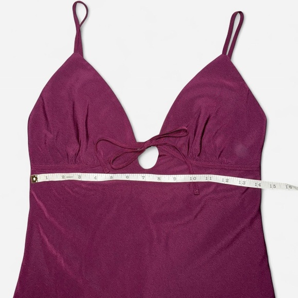 PINK Victoria's Secret "Fall In Love Midi Dress" - Plum Burgundy Slip Dress - Picture 10 of 13